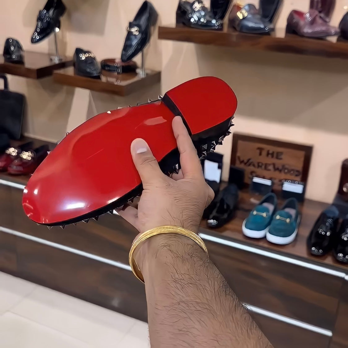 Studded Red Bottom Moccasins