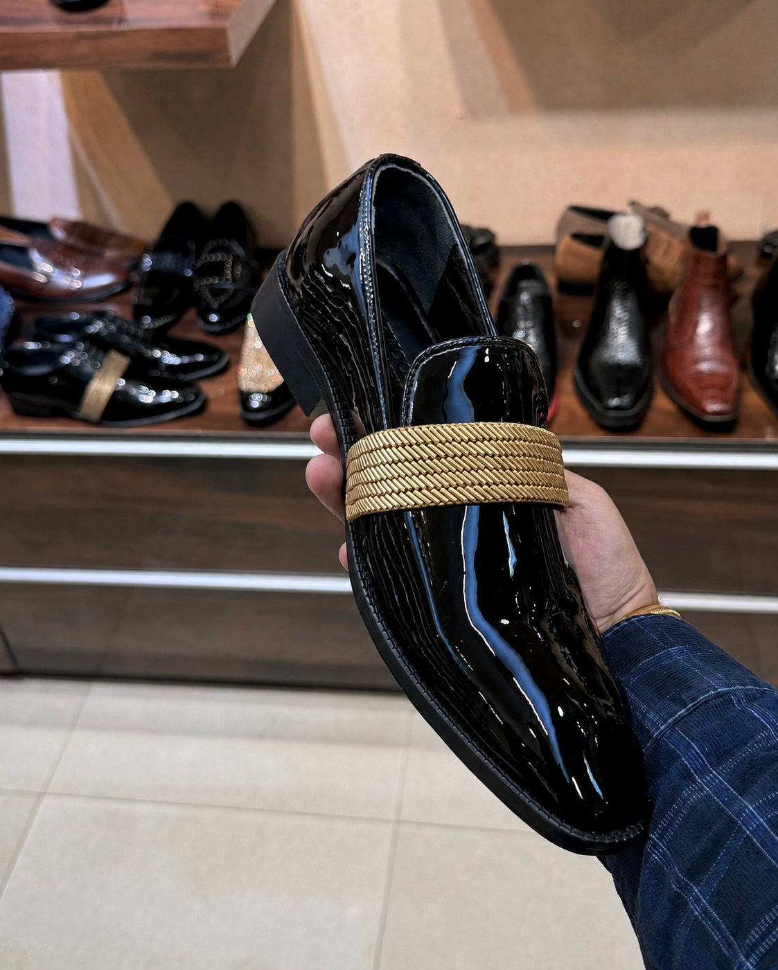 Signature Tux Loafers With Gold Strap