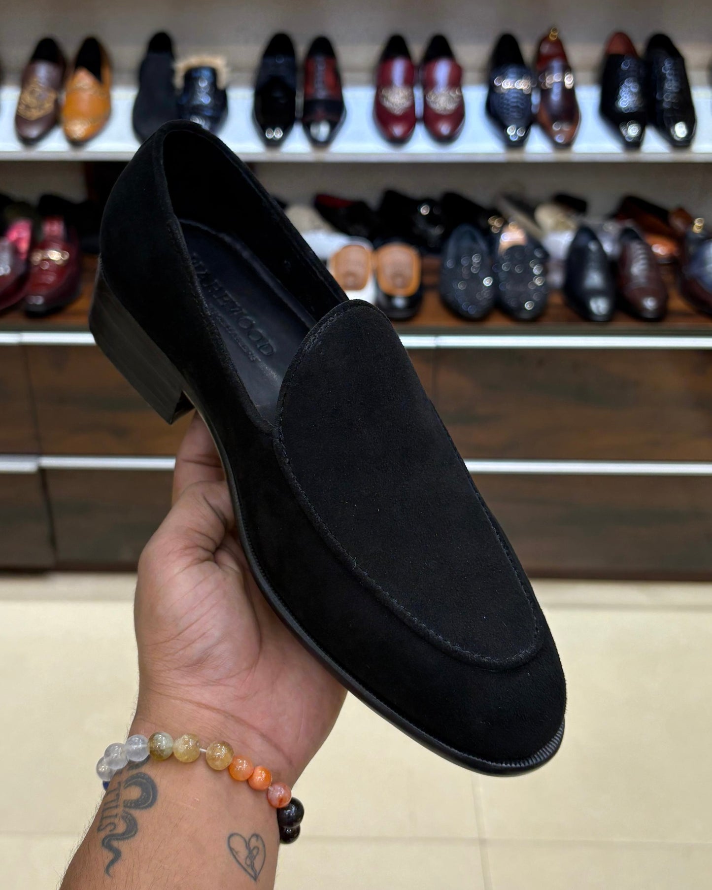 Classic Black Suede Belgian Loafers
