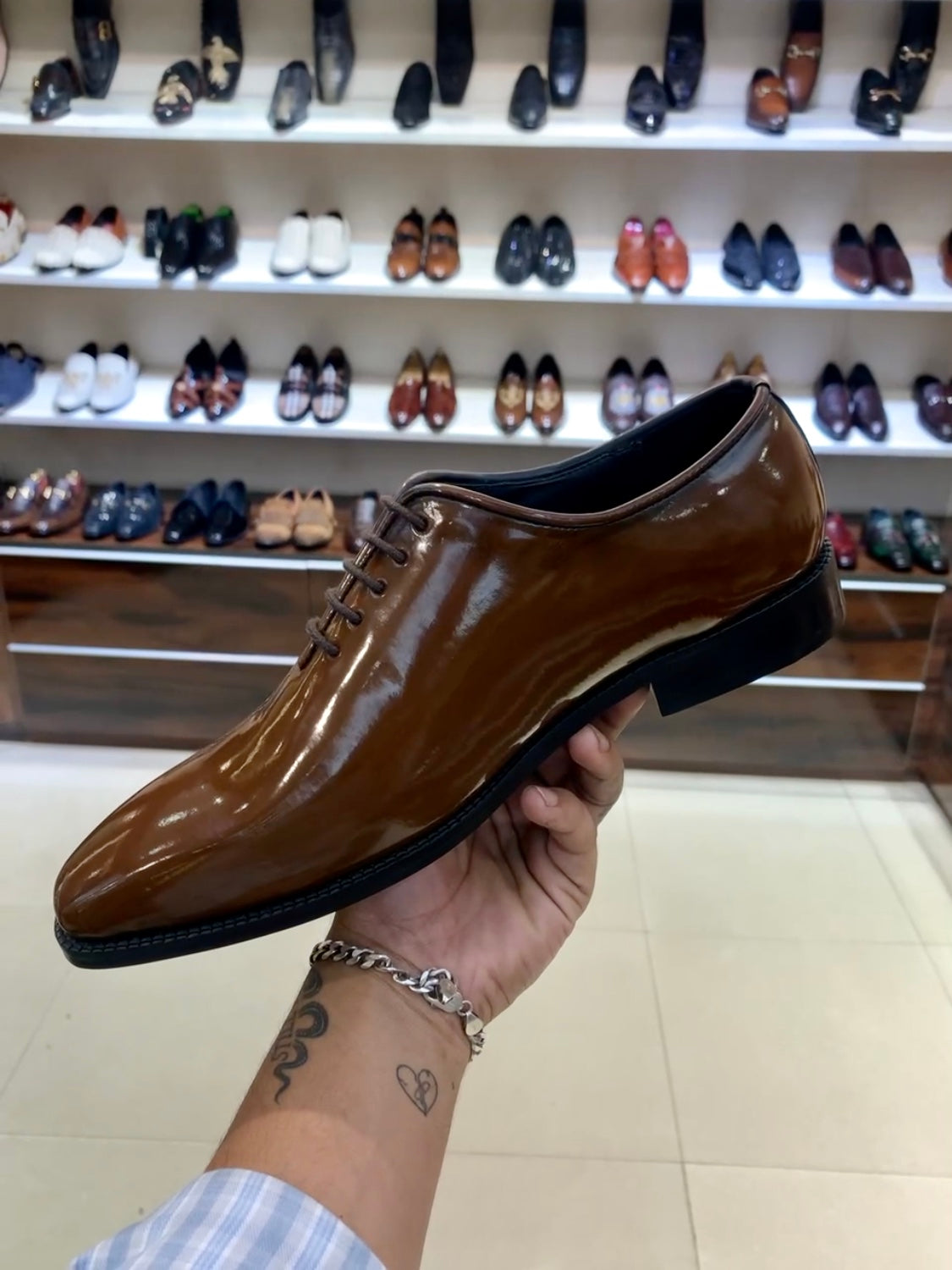 Walnut Brown Patina Whole-cut Oxfords