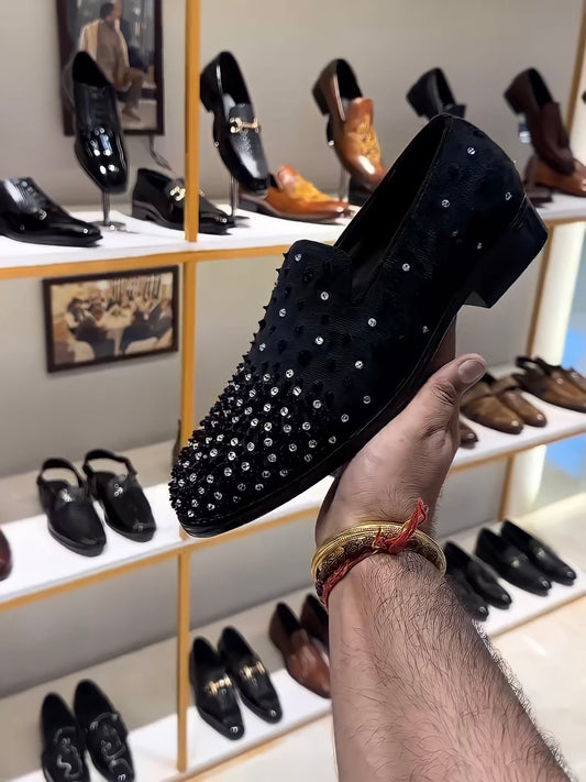 Black Diamond Studded Moccasins