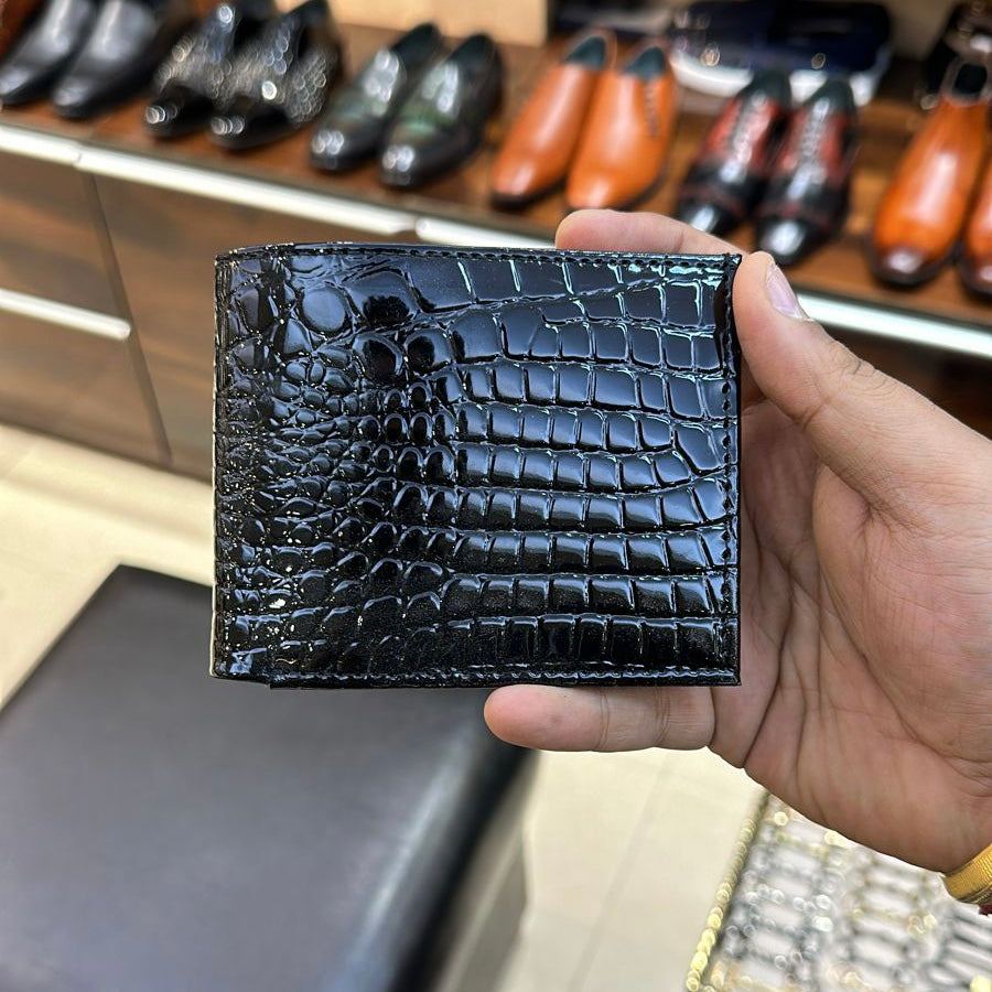 Luxe Edition Patent Baby Croc Wallet