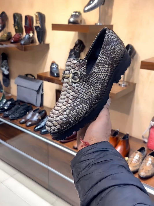 Python Scaled Boot Sole Moccasins
