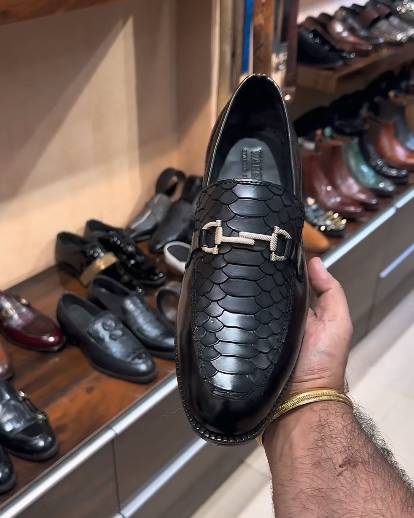 Italian Smooth Calf Cobra Scaled Spectators