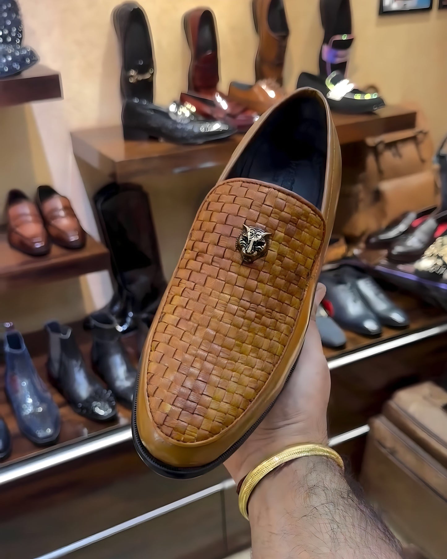 Mustard Shade Braided Leather Spectators