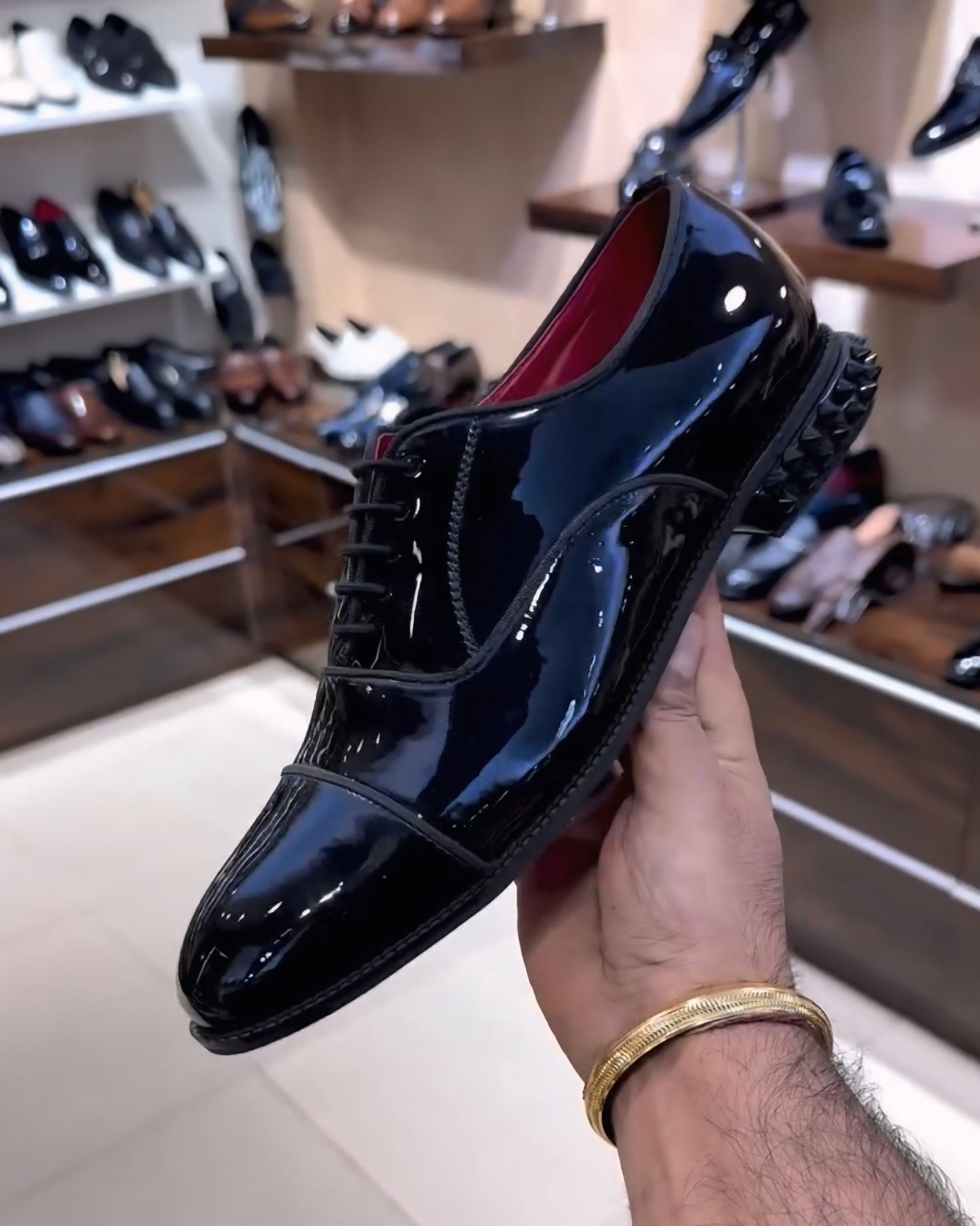 Signature Tux Studded Cap Toe Oxfords with Red Bottoms