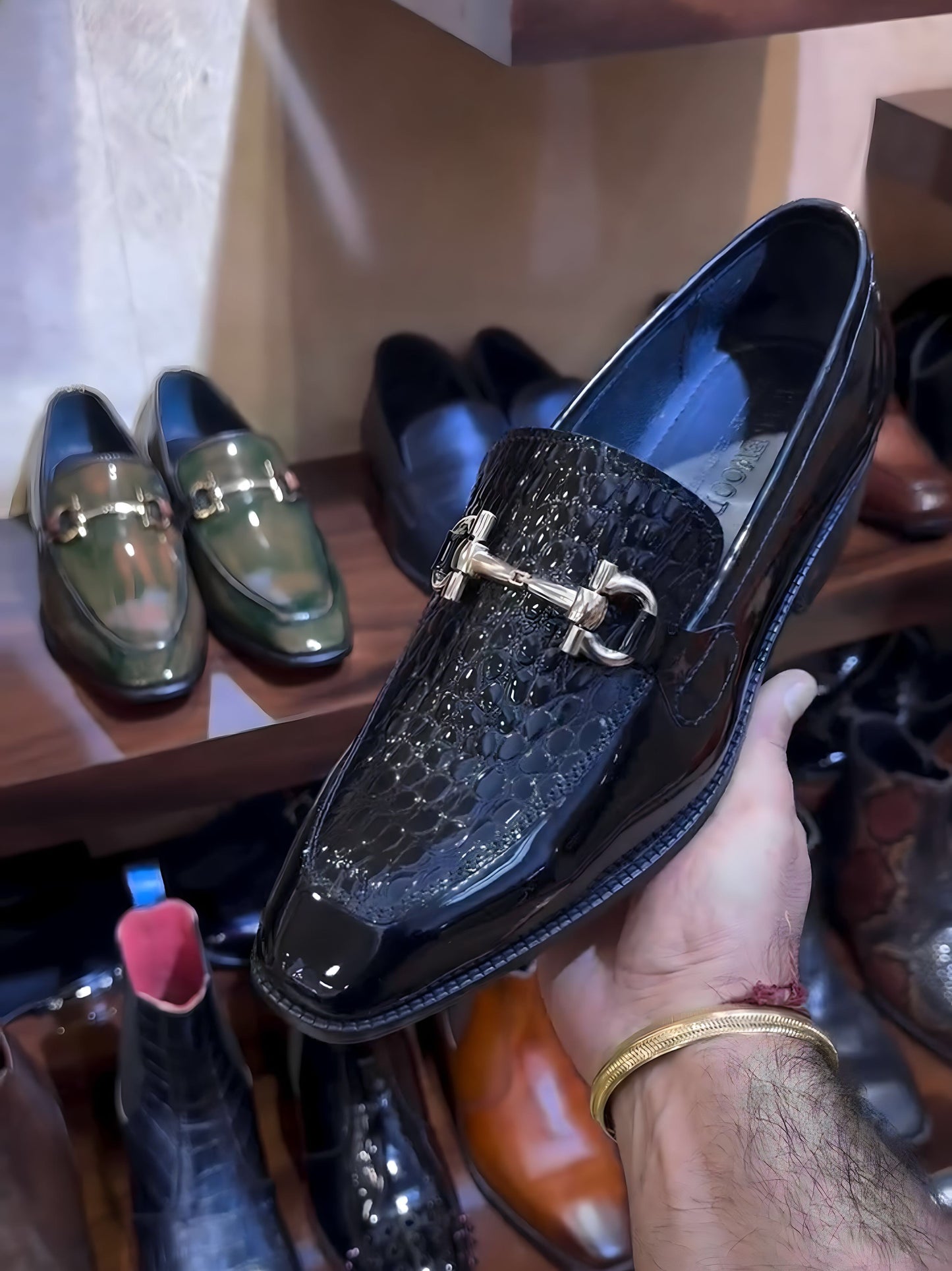 Luxe Edition Patent Baby Croc Spectators