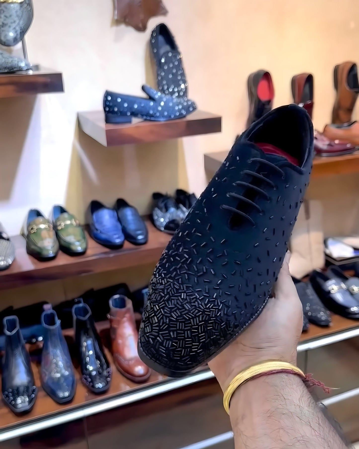 The Signature Tuxedo Oxfords in Navy Blue Suede