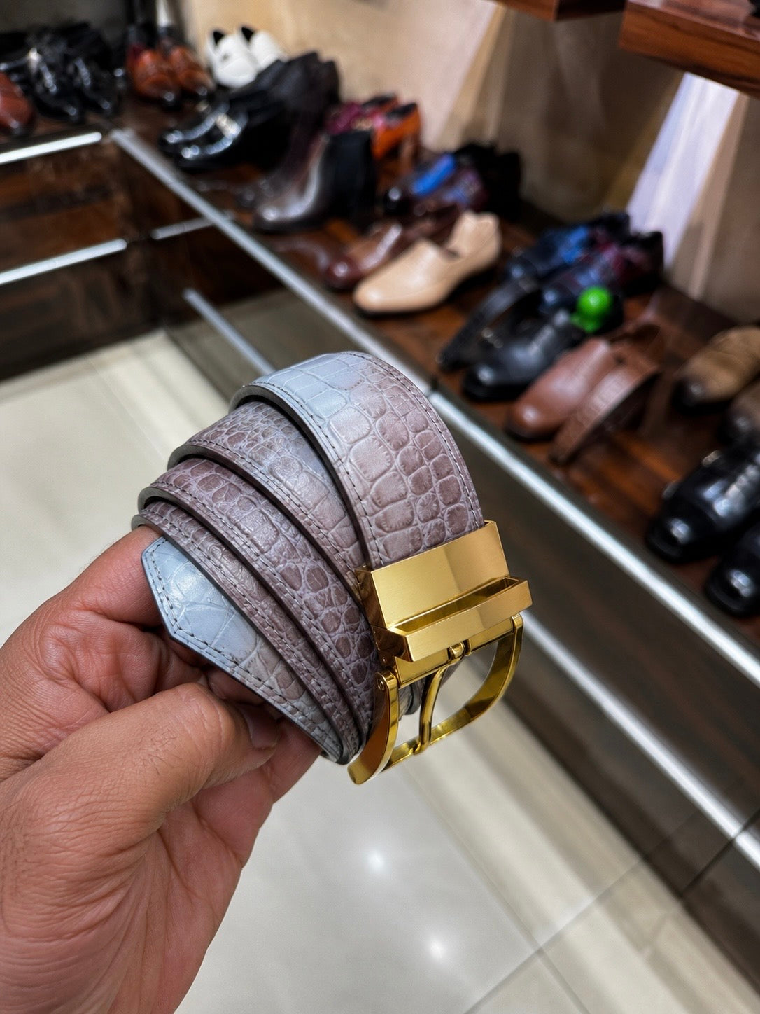 Exotic Himalayan Crocodile Scaled Belt