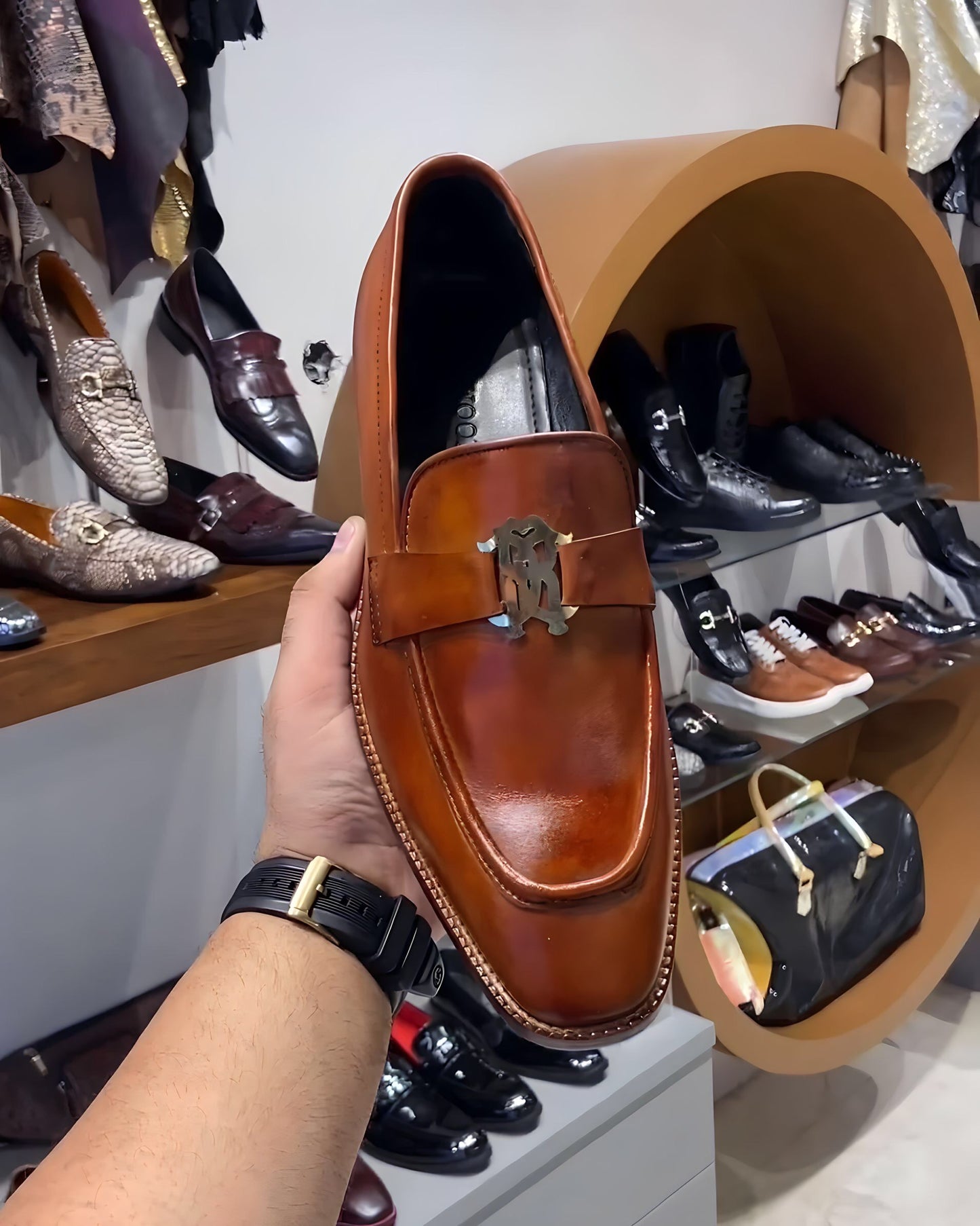 Sun Tan Patina Loafers