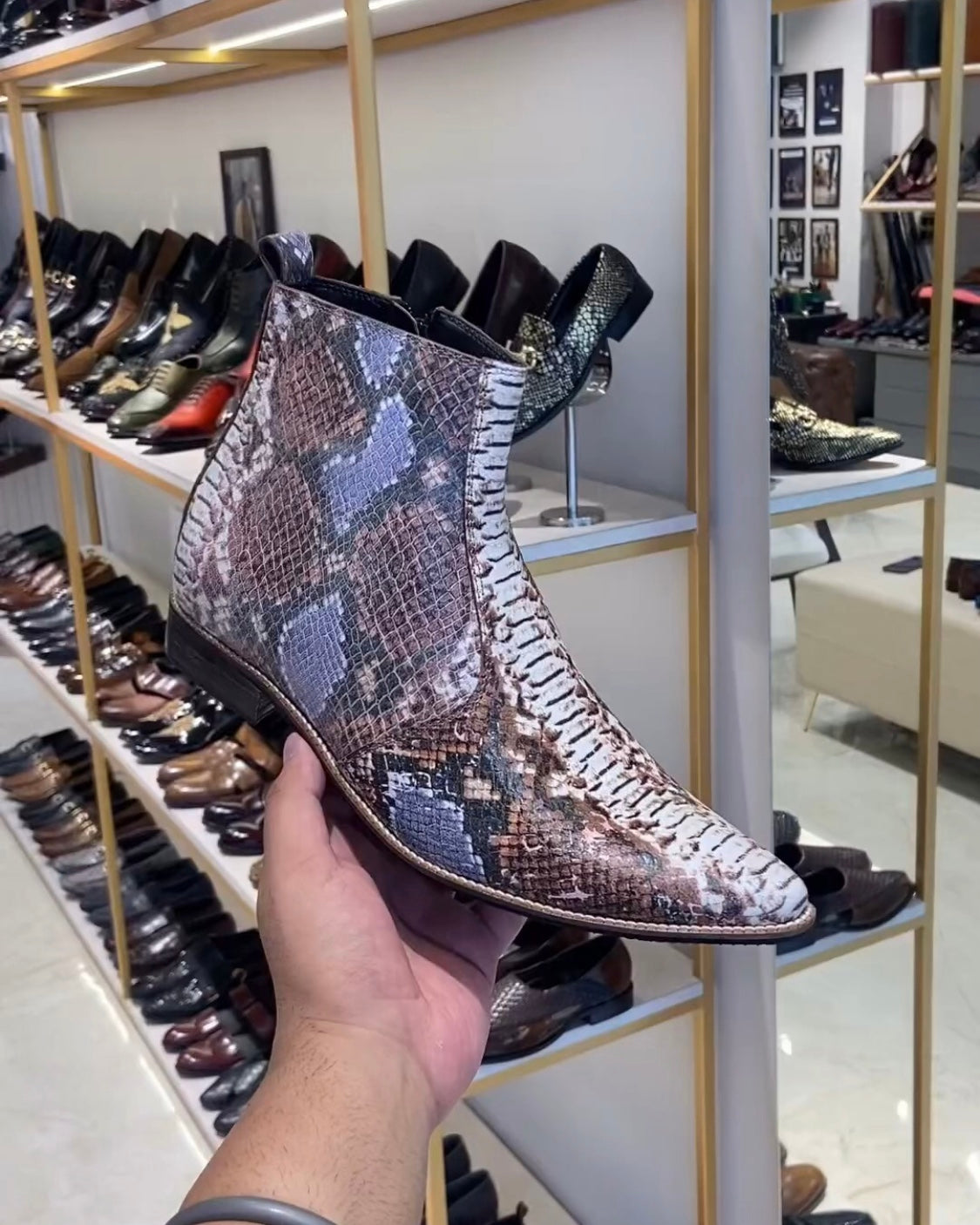 Exotic Python Scaled Cowboy Boots