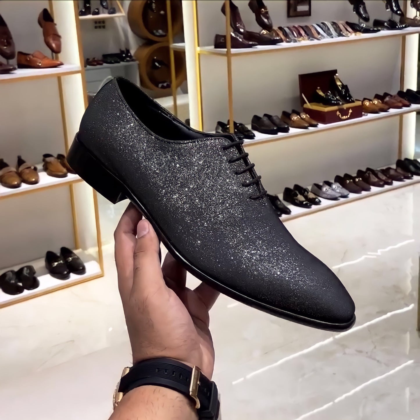 Sparkling Leather Oxfords