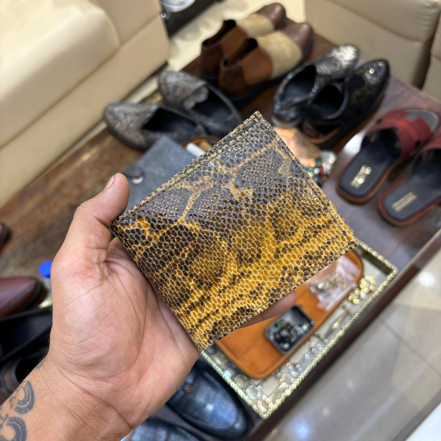 Exotic Yellow Snake Wallet