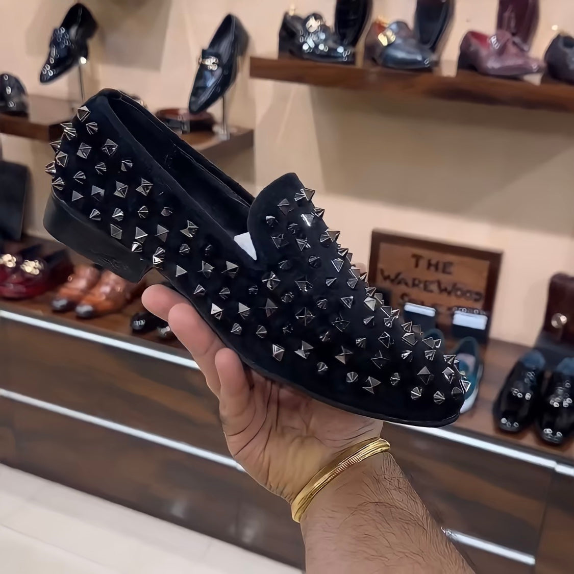 Studded Red Bottom Moccasins