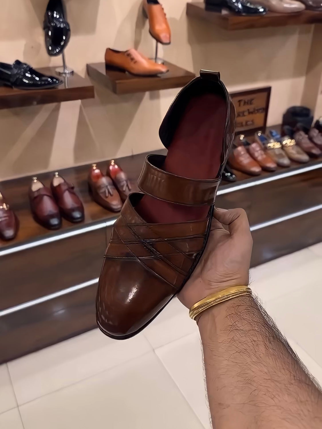 Walnut Brown Patina Sandals