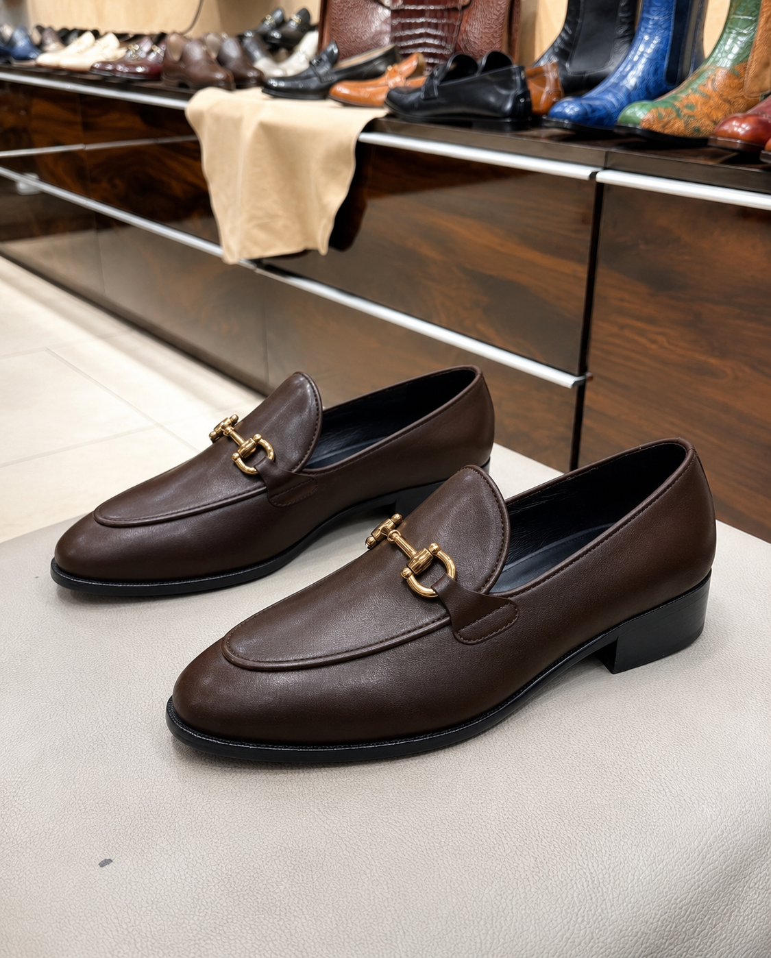 Dark Brown Horsebit Belgian Loafers