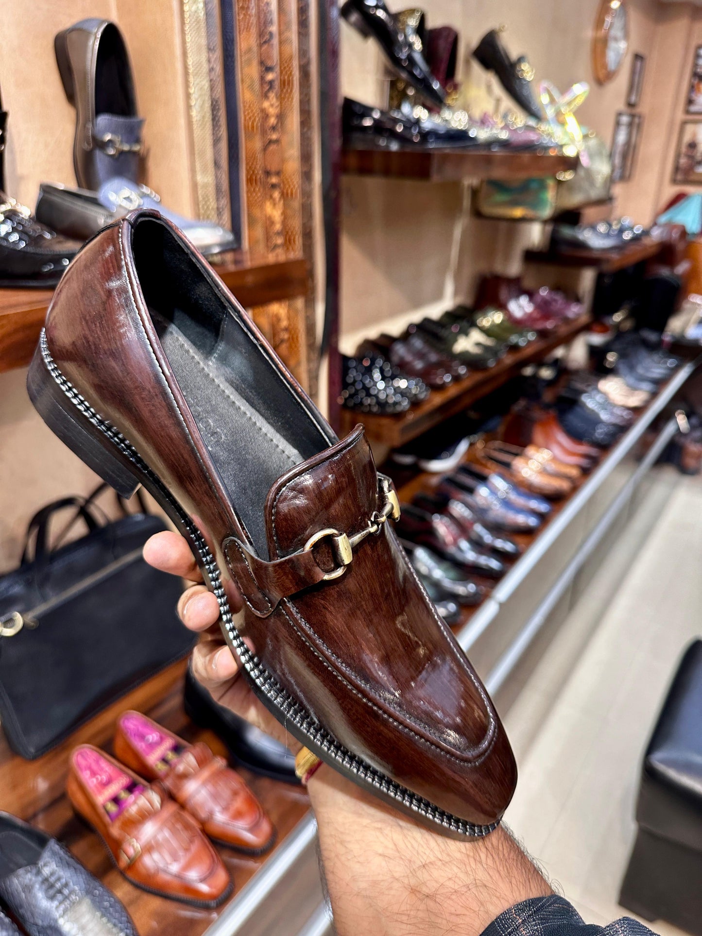 Brown Patina Loafers