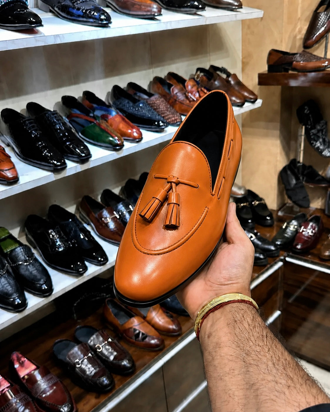 Tan Tassel Loafers