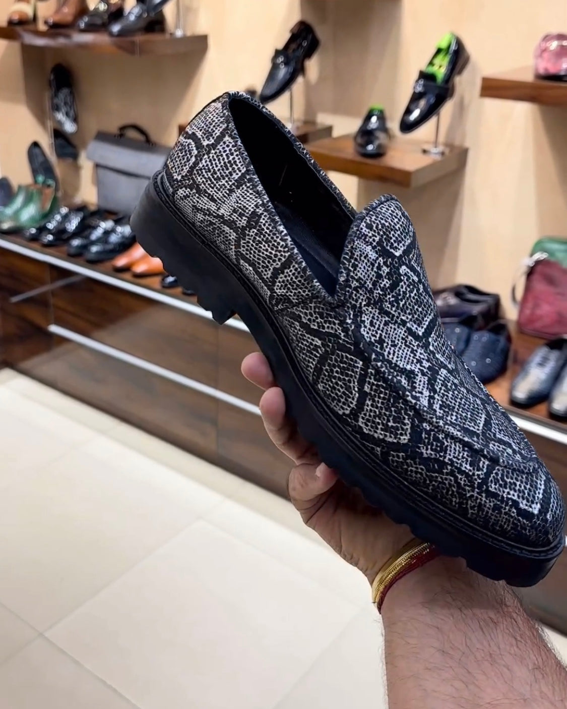 Exotic Snake Ultra-soft Boot Sole Moccasins