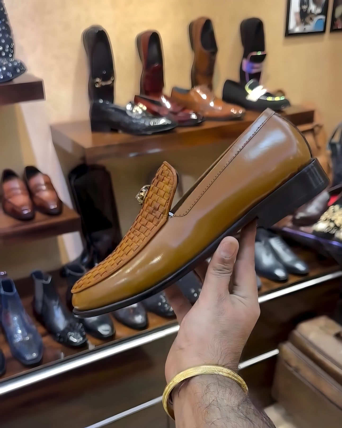 Mustard Shade Braided Leather Spectators