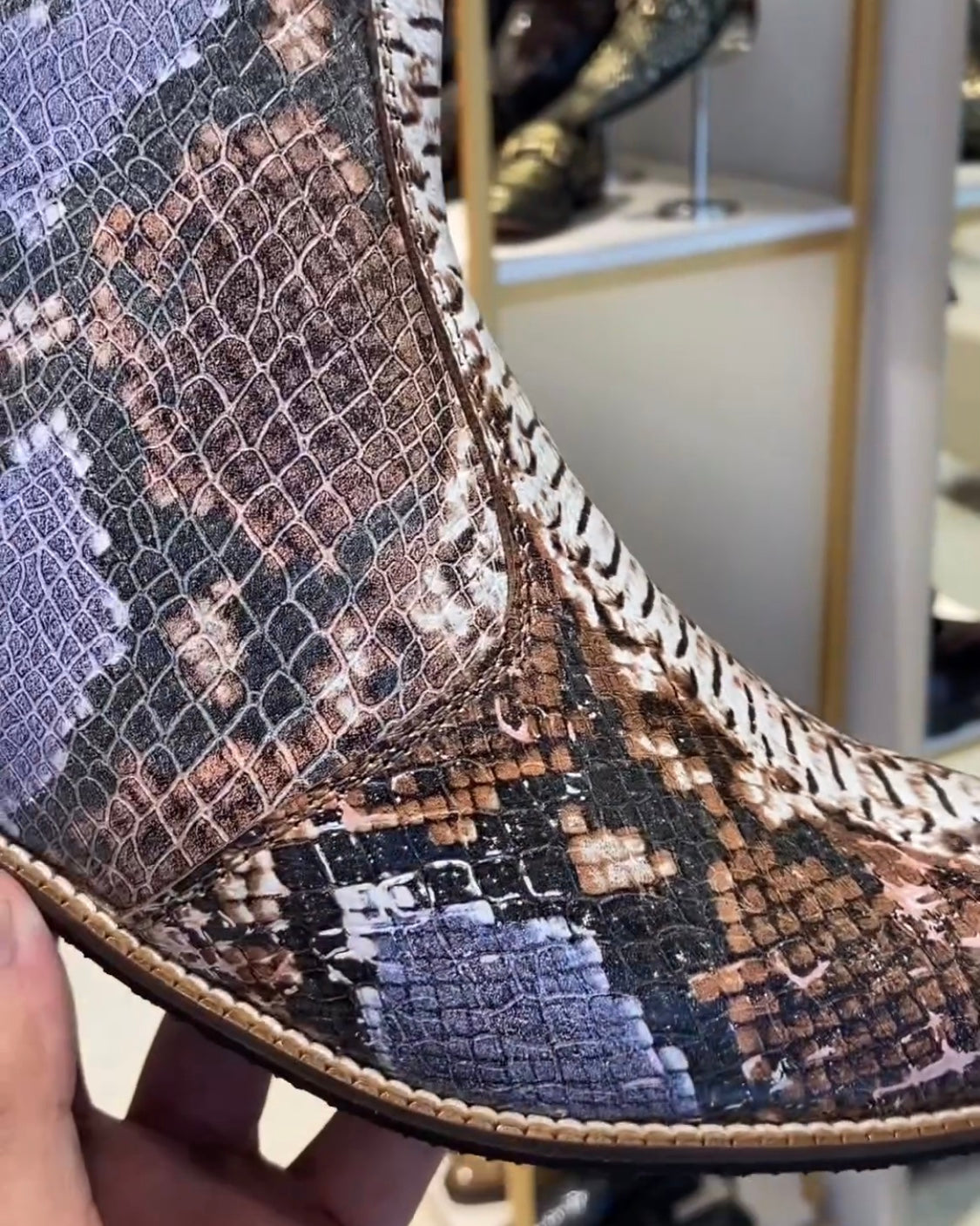 Exotic Python Scaled Cowboy Boots