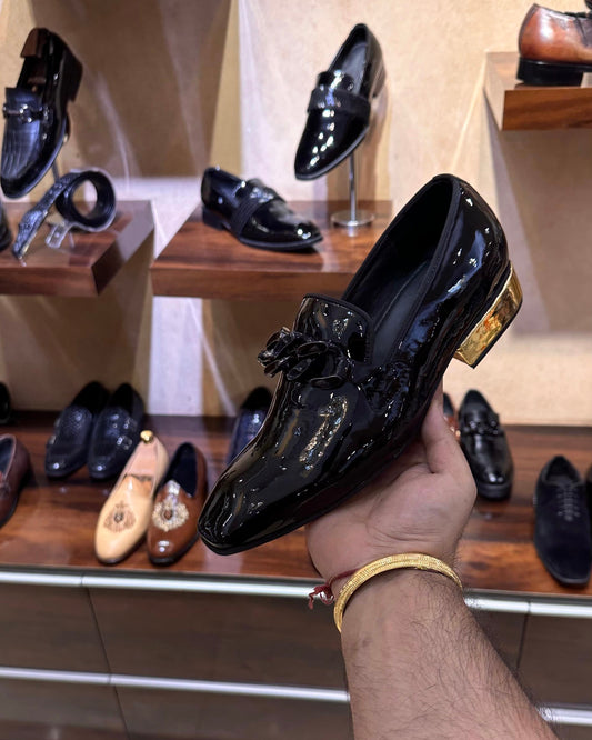 Luxe Edition Chain Buckle Moccasins with Golden Heel