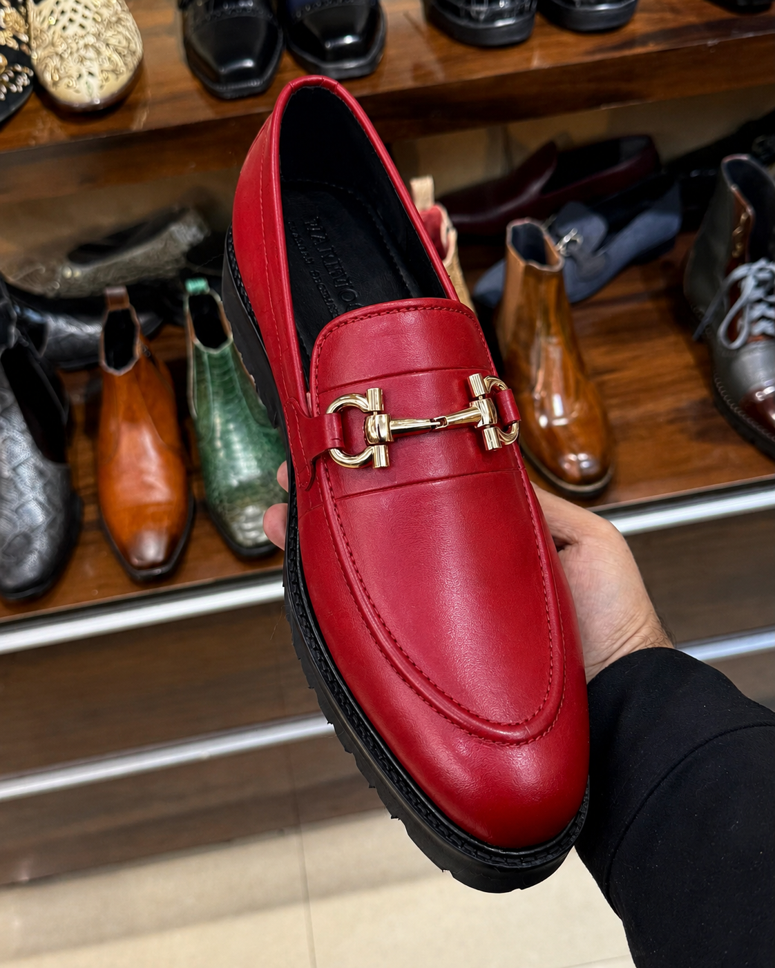 Red Chunky Loafers