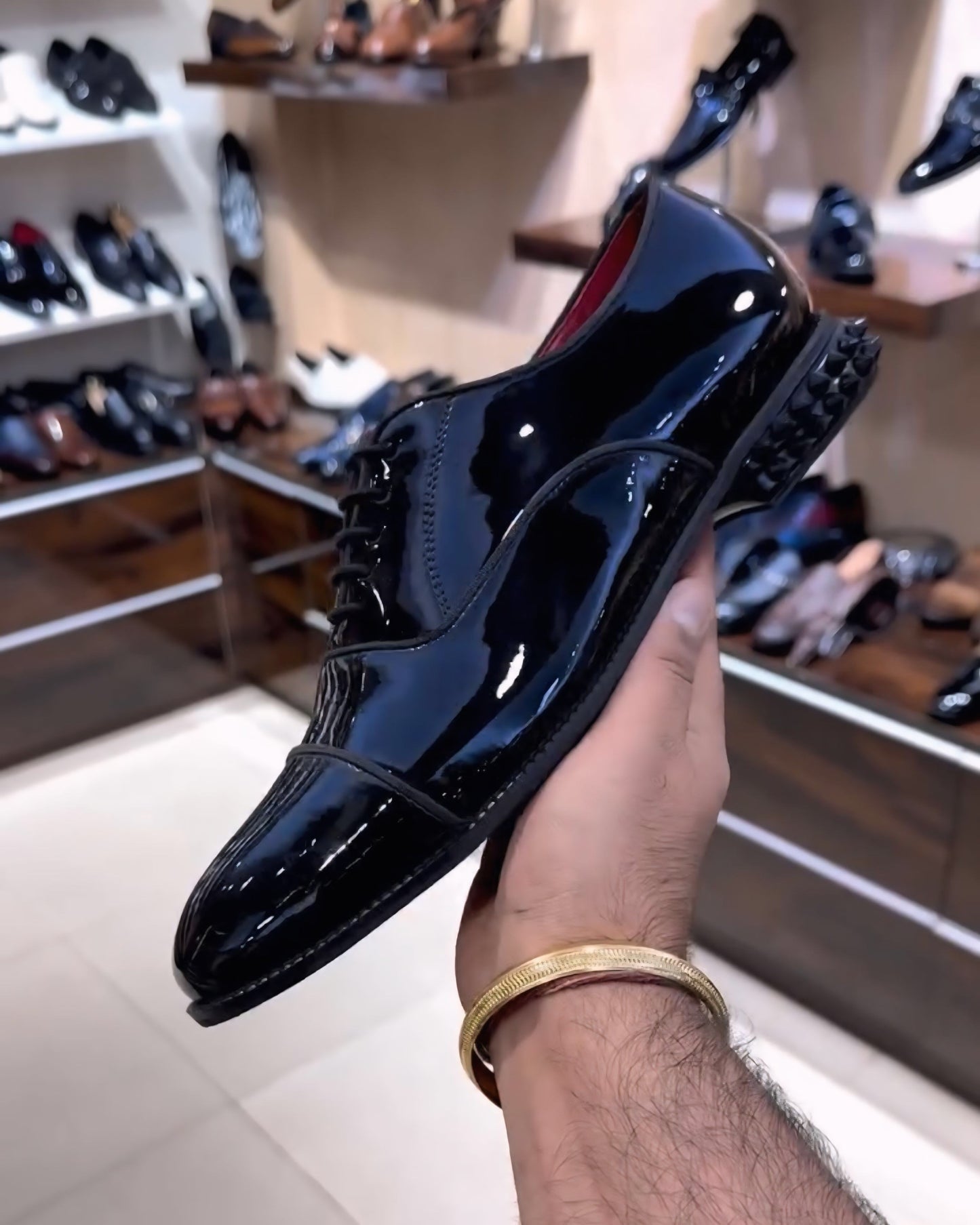 Signature Tux Studded Cap Toe Oxfords with Red Bottoms