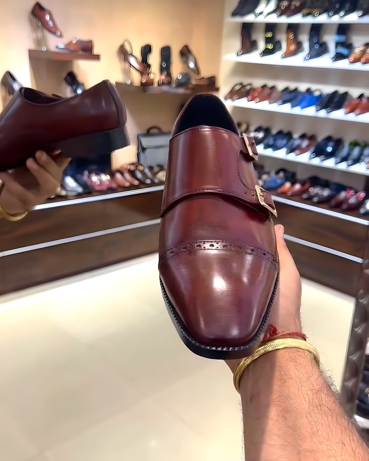 Burgundy Patina Double Monks