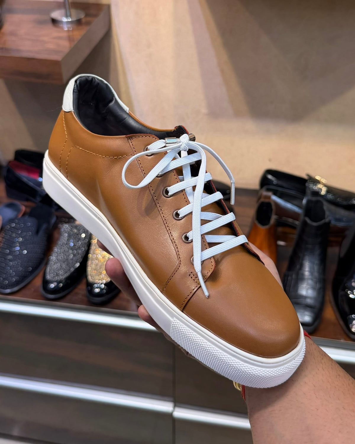 Tan Brown Low-top Sneakers