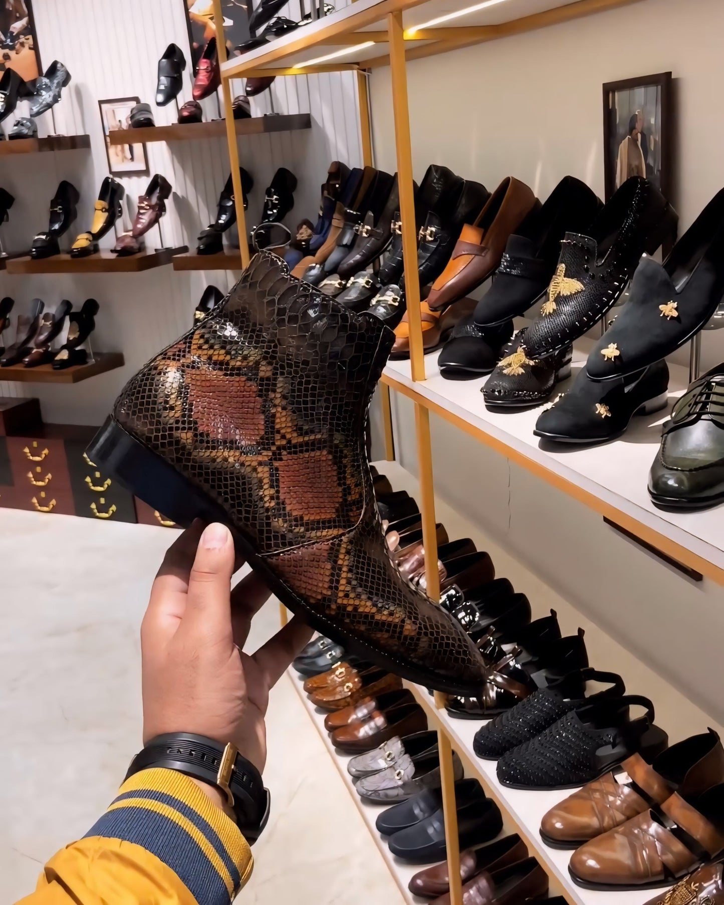 Exotic Snake Zip Boots