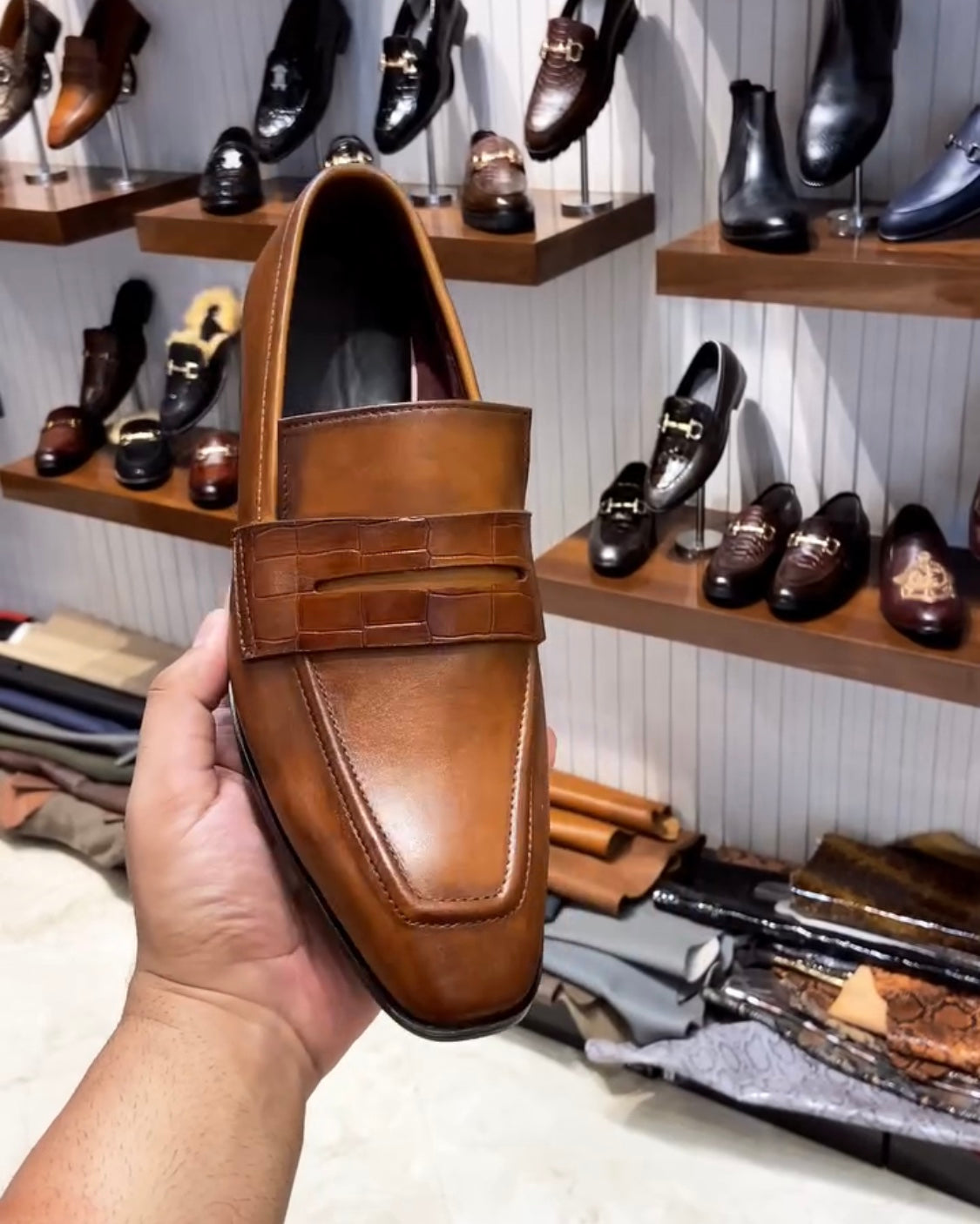 Classic Tan Patina Penny Loafers