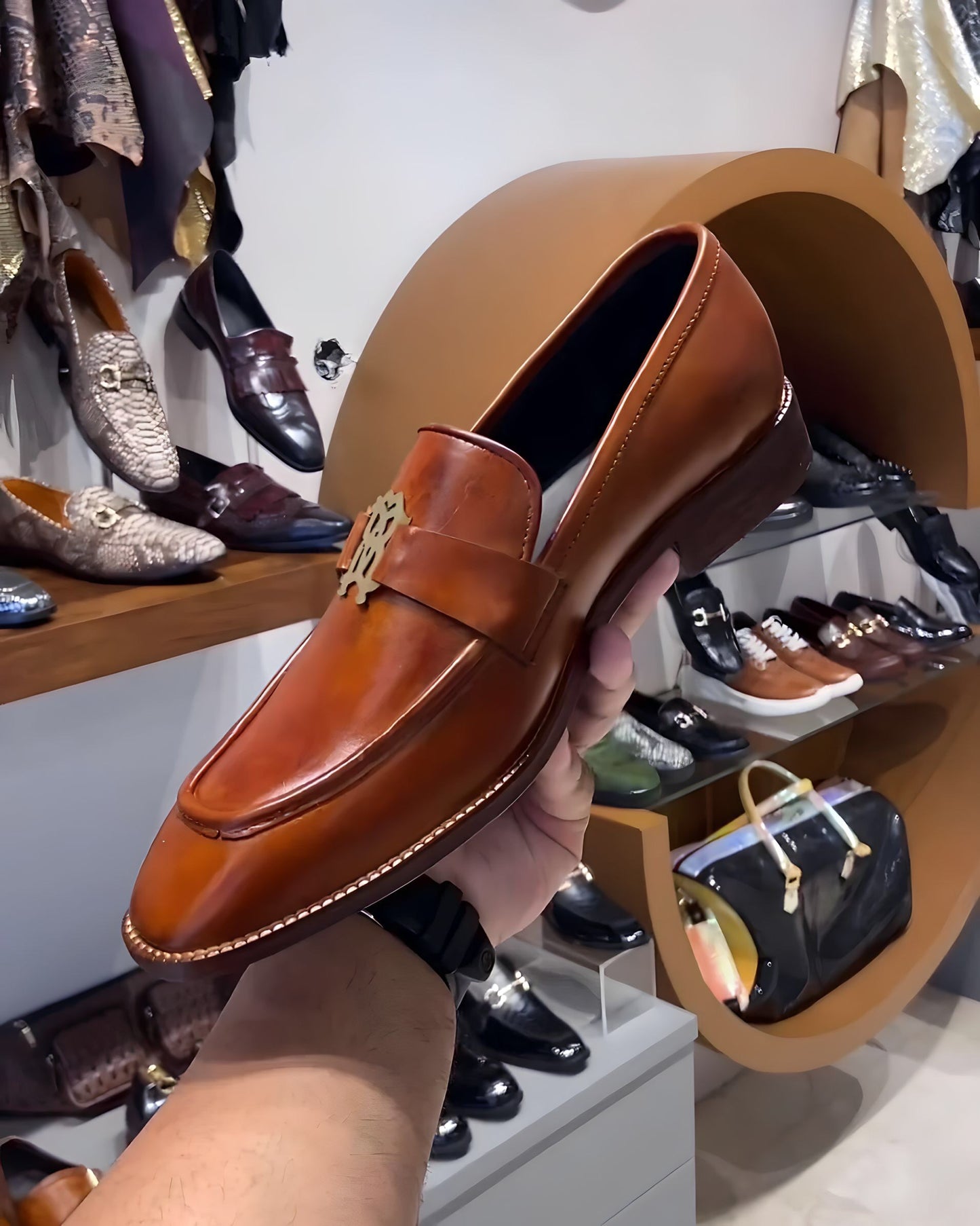 Sun Tan Patina Loafers