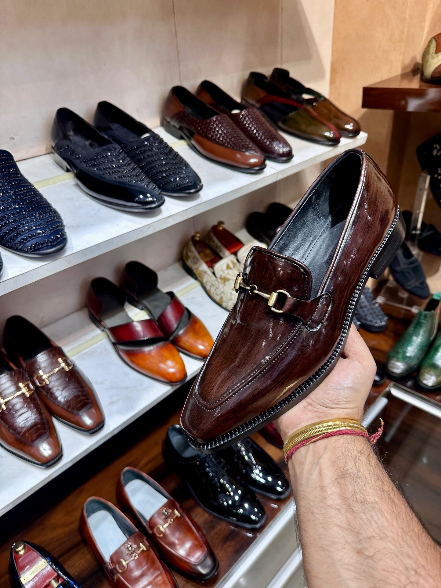 Brown Patina Loafers