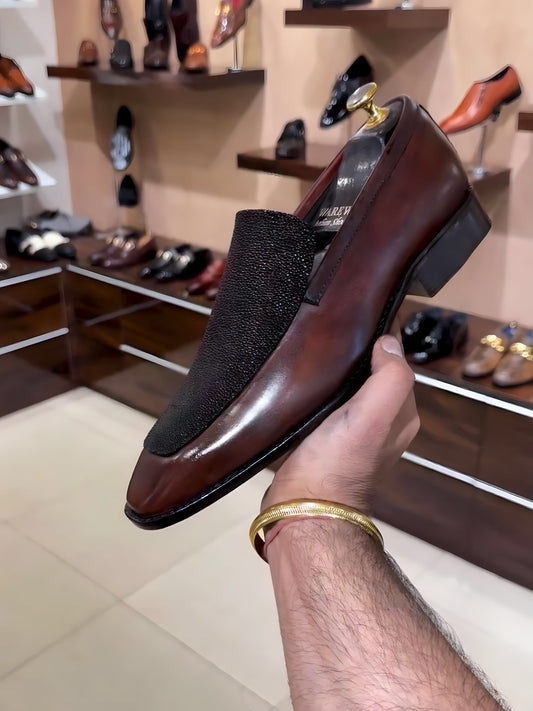 Brown Spectator Stingray Moccasins