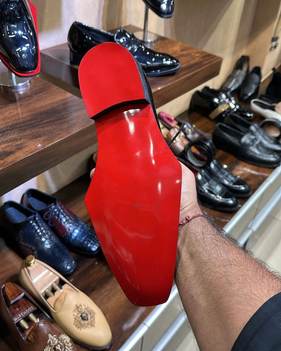 The Redline Cut Wholecut Oxfords with Red Bottoms