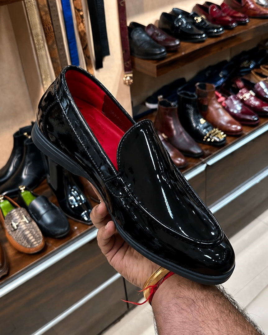 Black Patent Leather Yacht Loafers