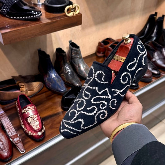 Hand-embroidered Designer Slip-on Loafers