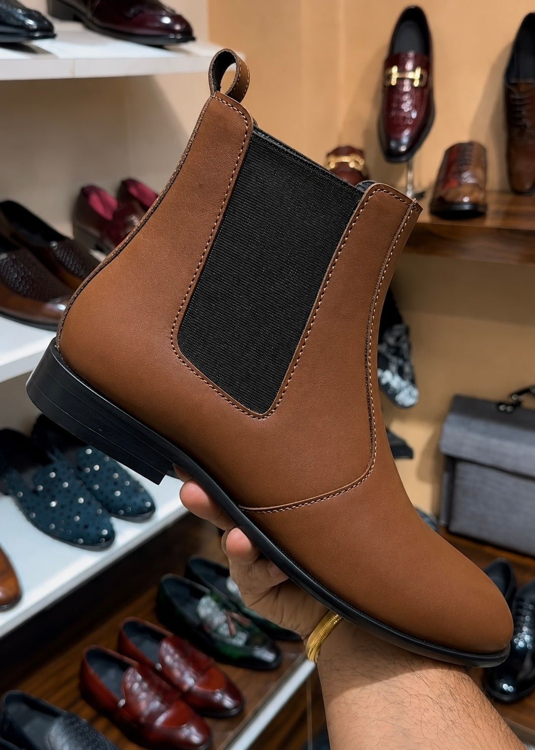 Medium Brown Chelsea Boots