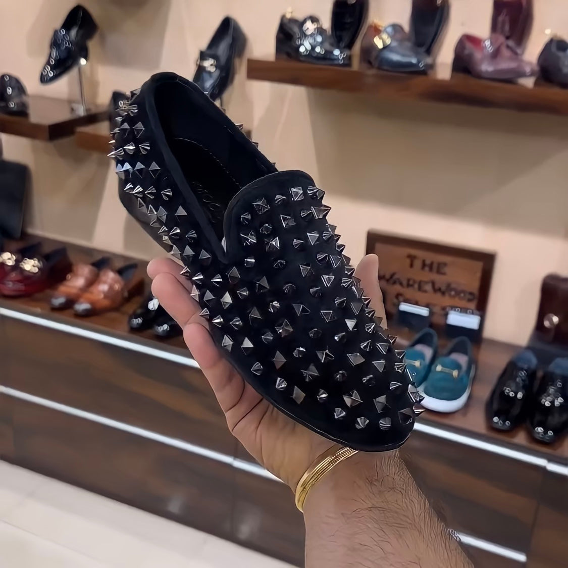 Studded Red Bottom Moccasins