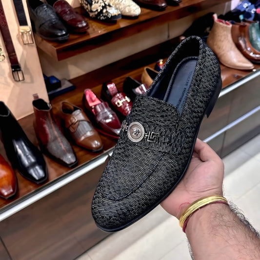 Exotic Fish Foil Leather Moccasins