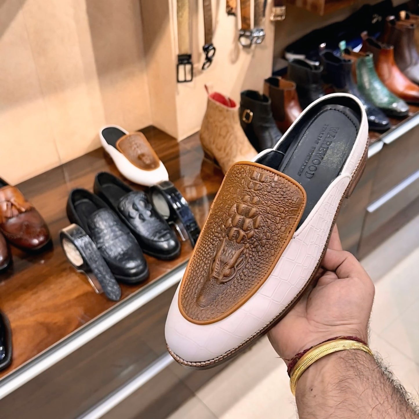 Exotic Alligator Scaled Spectator Mules