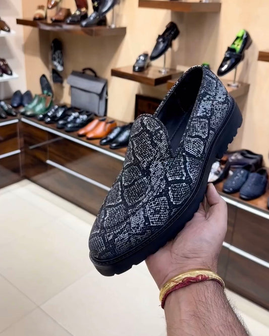 Exotic Snake Ultra-soft Boot Sole Moccasins