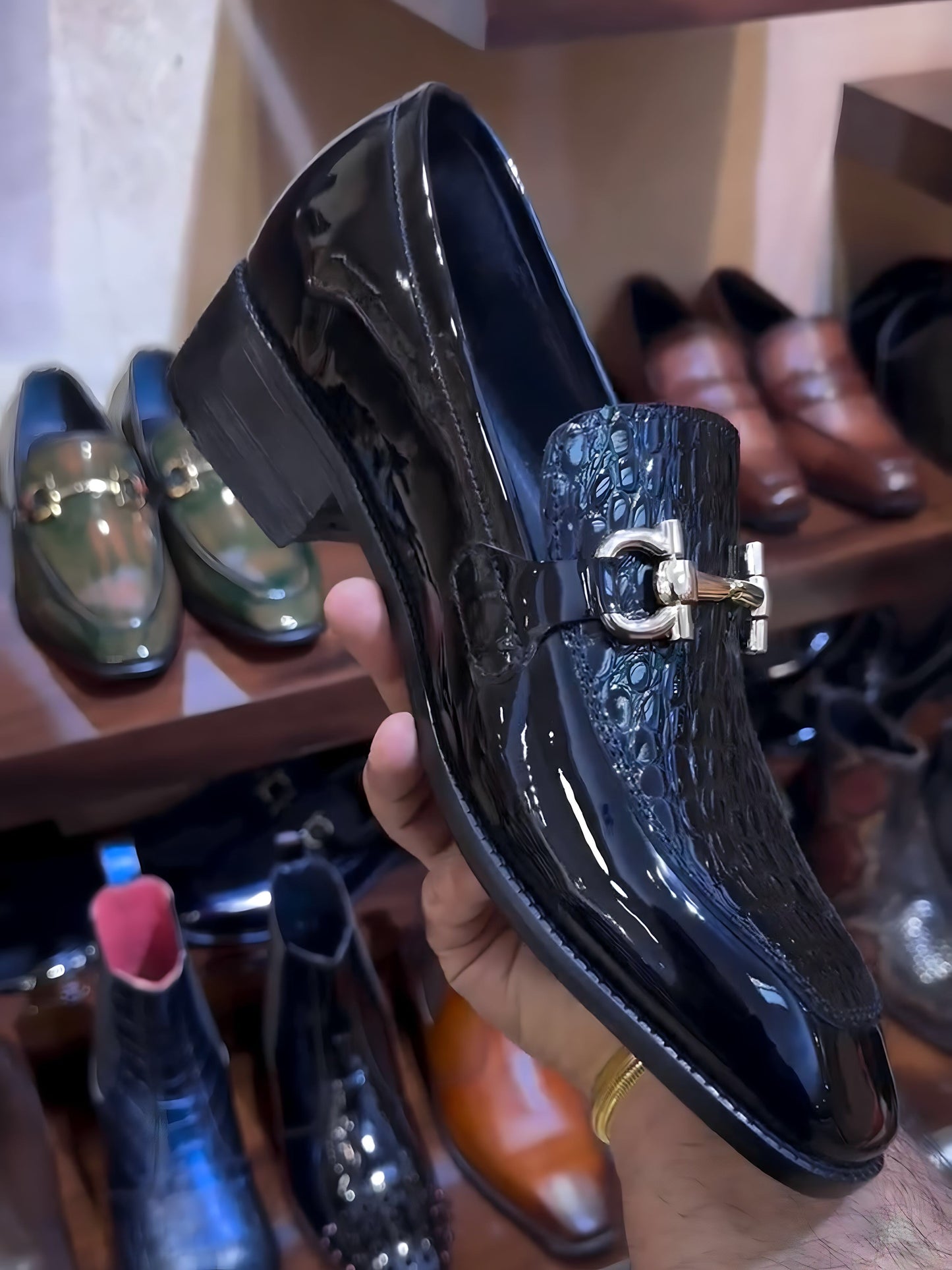 Luxe Edition Patent Baby Croc Spectators