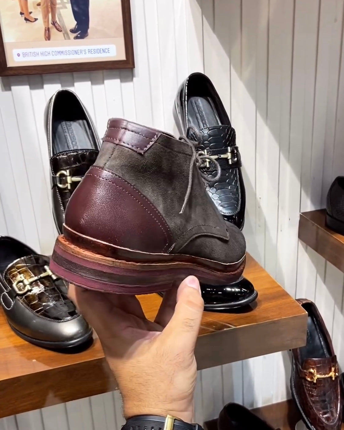 Dark Grey Suede Goodyear Welted Chukka Boots