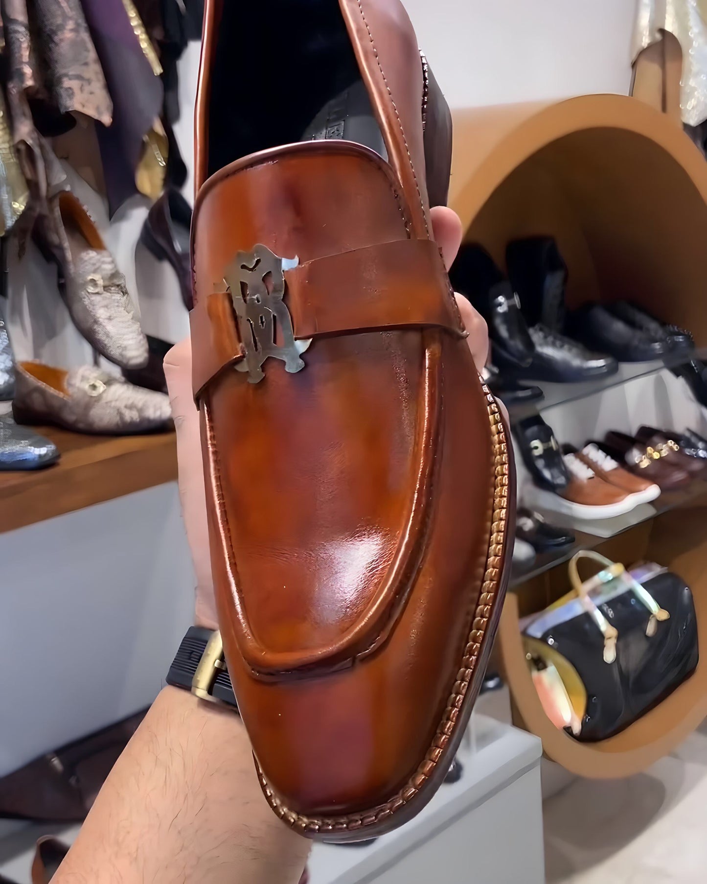 Sun Tan Patina Loafers