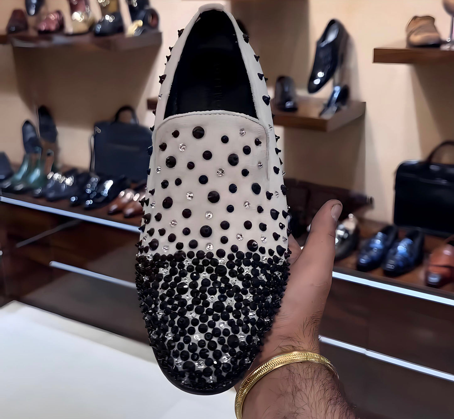 Diamond Embroidered Moccasins