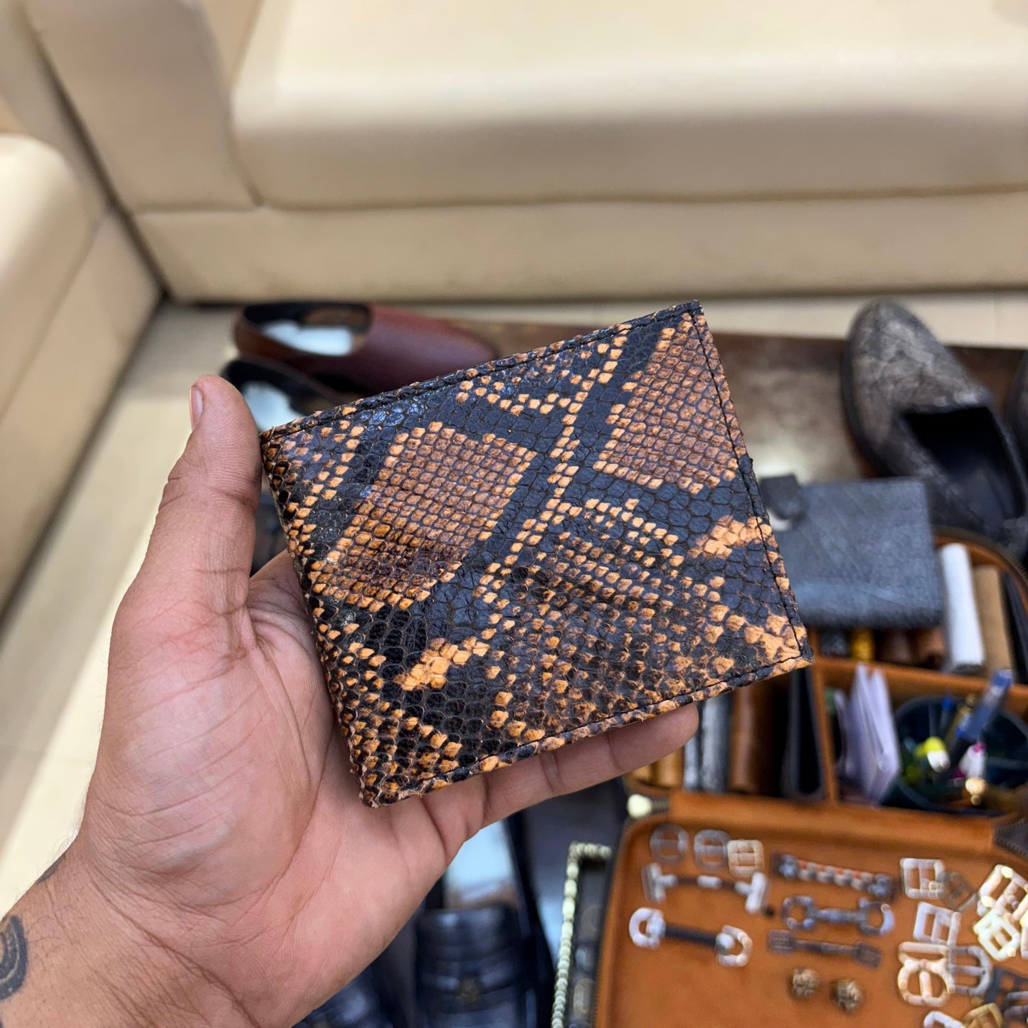 Exotic Orange Snake Wallet