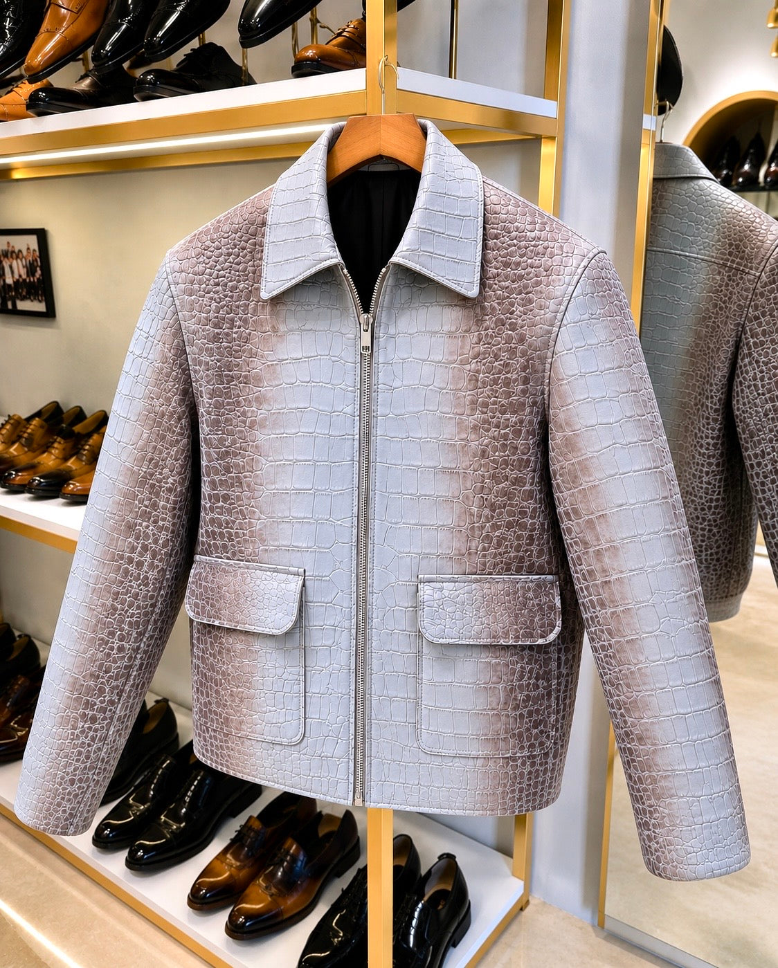Exotic Himalayan Crocodile Scaled Jacket