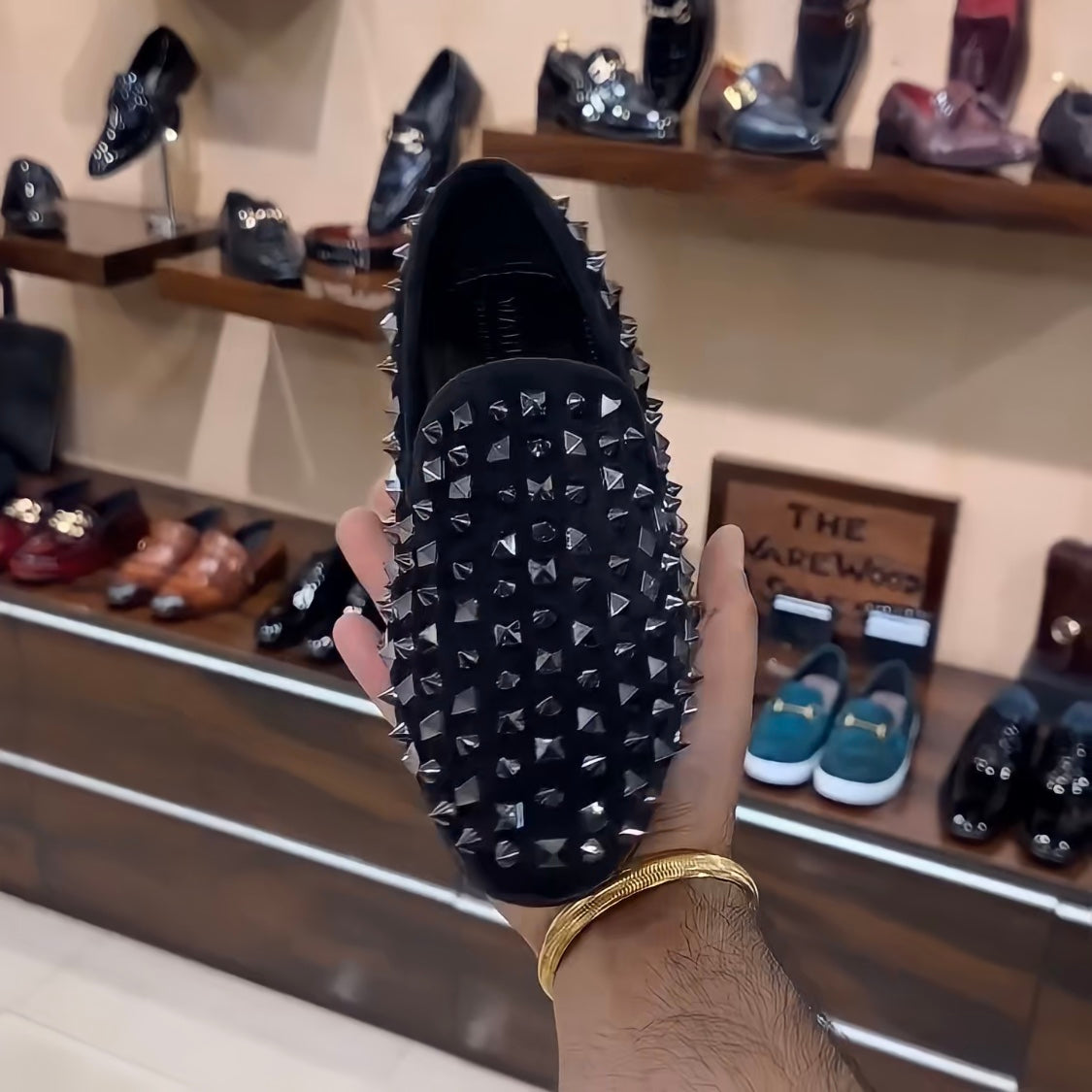 Studded Red Bottom Moccasins